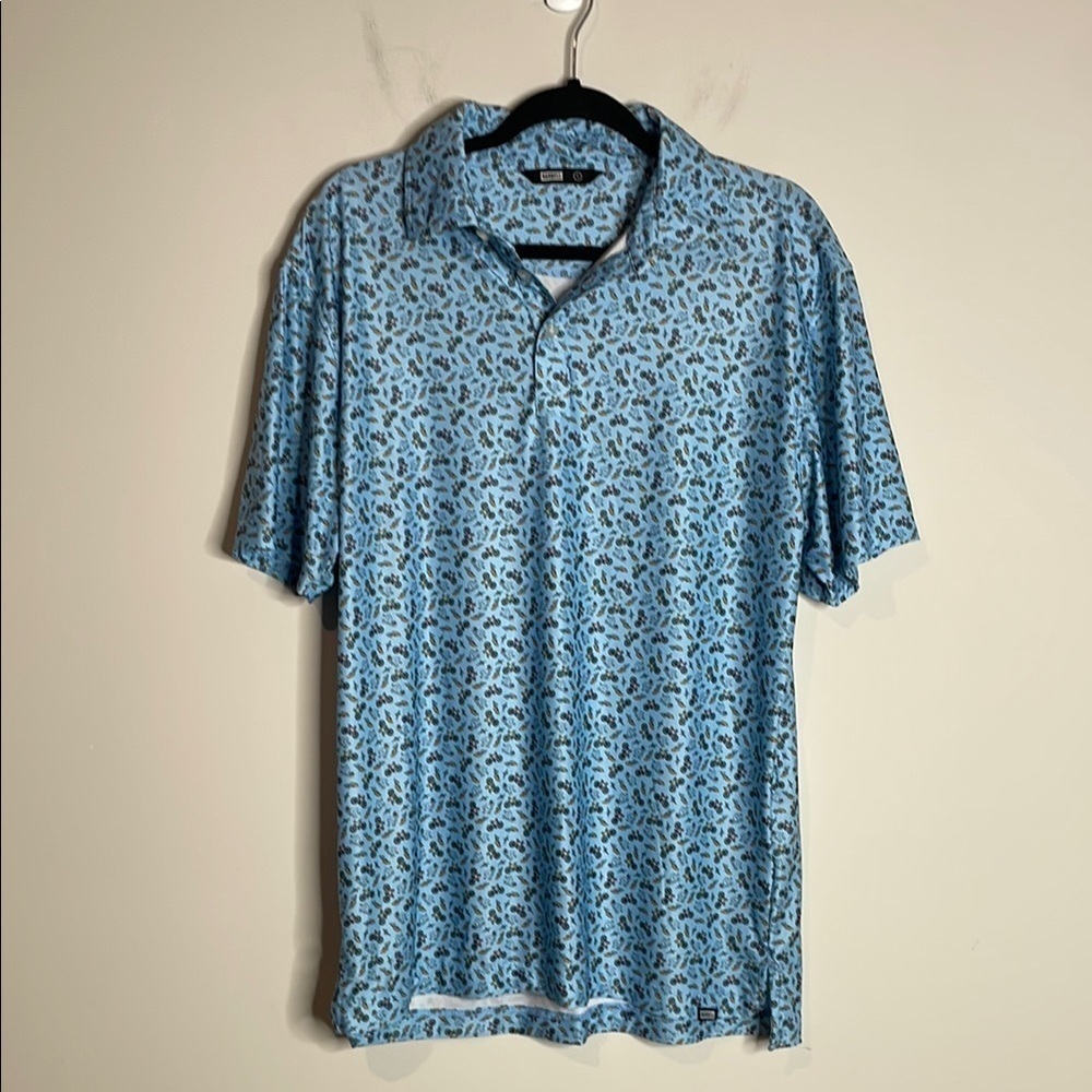 Barbell | Men’s Swimming Biking Novelty Print Polo Shirt Size XL